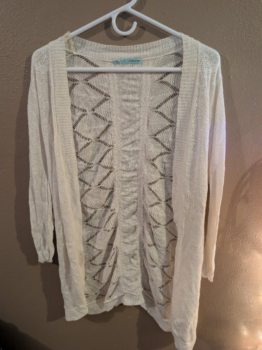 White lace throw over